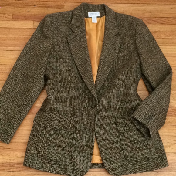 Lands End Wool Herringbone Tweed 